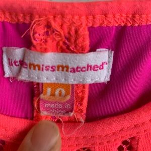 Bright colored with pink underlining girls dress